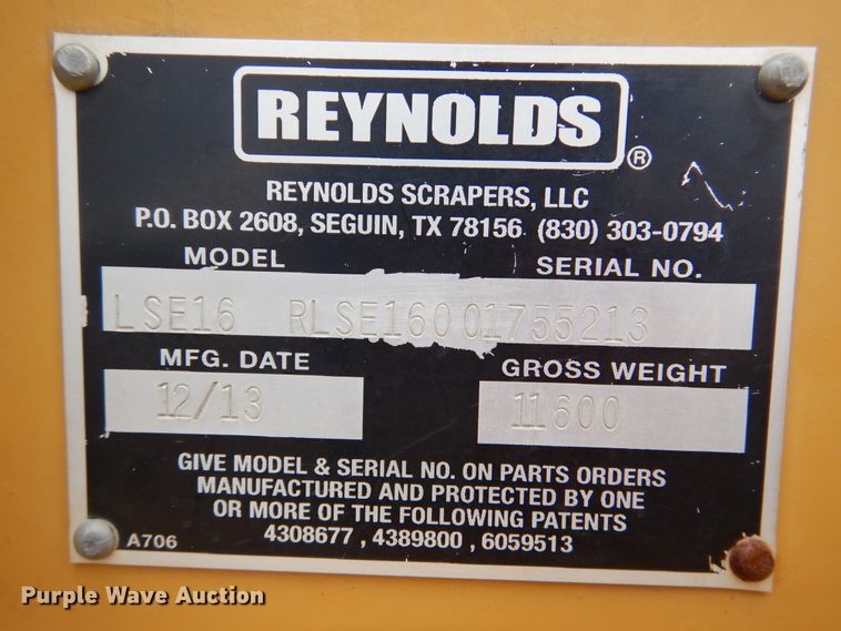 image for item DJ7409 2013 Reynolds LSE16  scraper