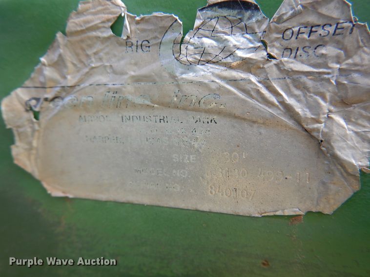 image for item DM5187 Greenline 3130  double off-set disk