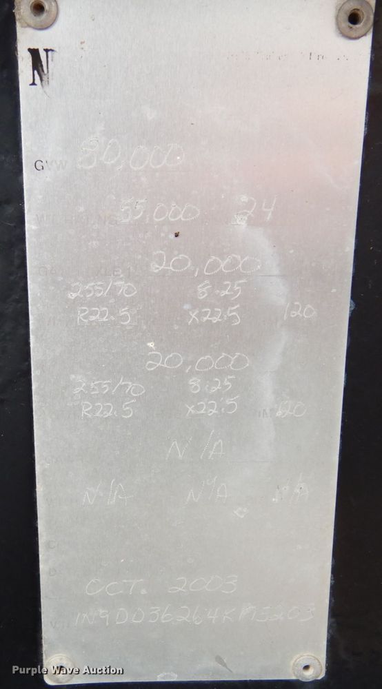 image for item KI9455 2004 Neville Built  fertilizer delivery trailer