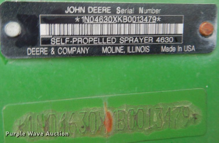 image for item KI9457 2011 John Deere 4630  sprayer