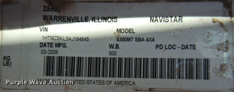 image for item DK2443 2010 International 4300  utility / service truck