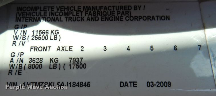 image for item DK2443 2010 International 4300  utility / service truck