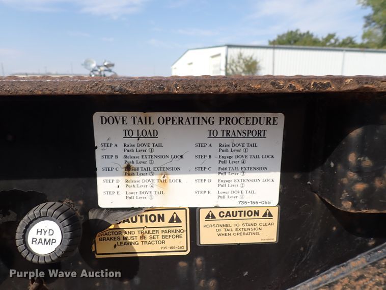 image for item DL7663 2005 Trail King TK70HT-482  drop deck equipment trailer