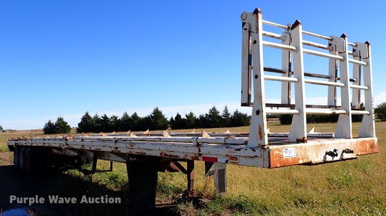 image for item DL7697 1977 Wilson  flatbed hay trailer
