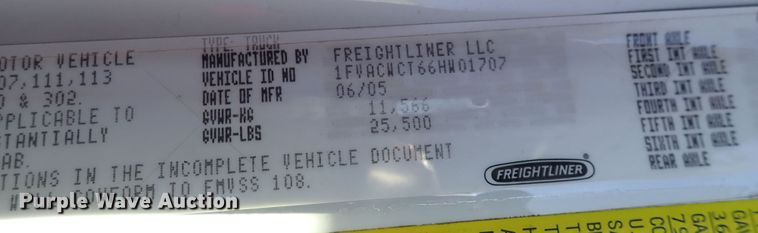 image for item DN2172 2006 Freightliner M106  rollback truck