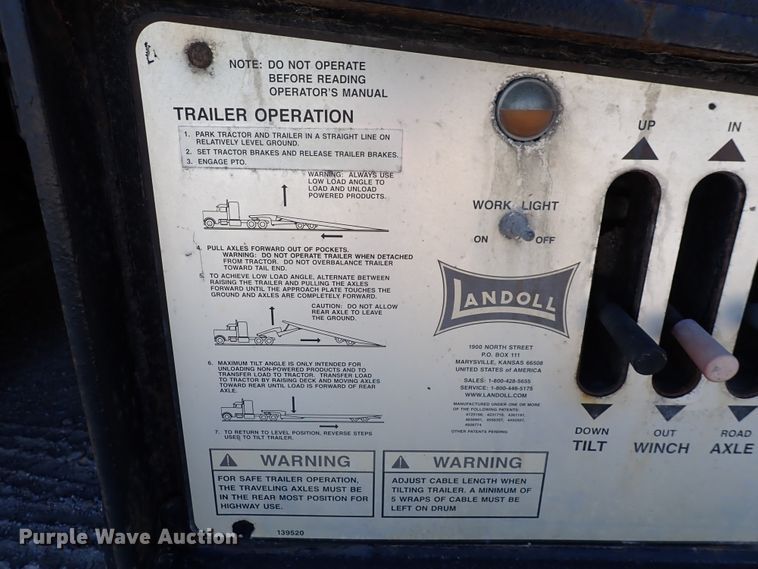 image for item DN2177 2008 Landoll  drop deck equipment trailer