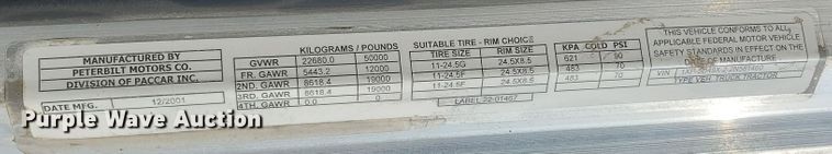 image for item GK9975 2002 Peterbilt 379  semi truck