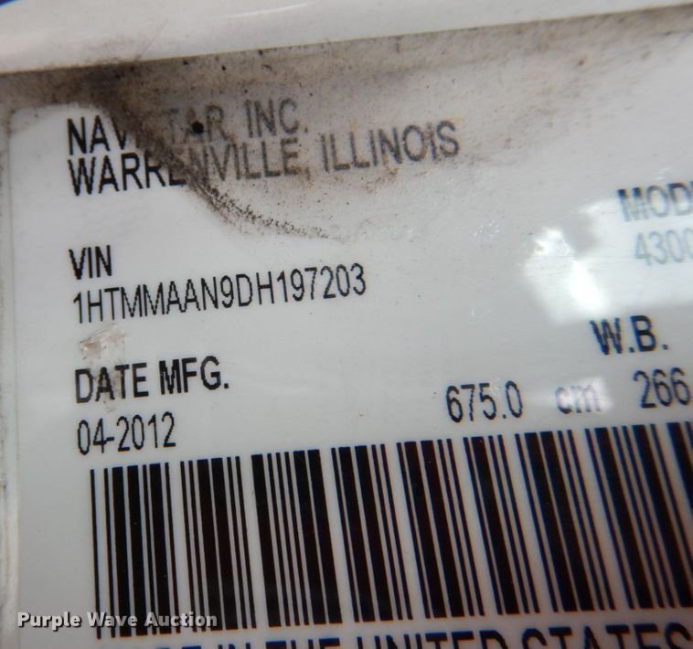 image for item JI9407 2013 International 4300  box truck