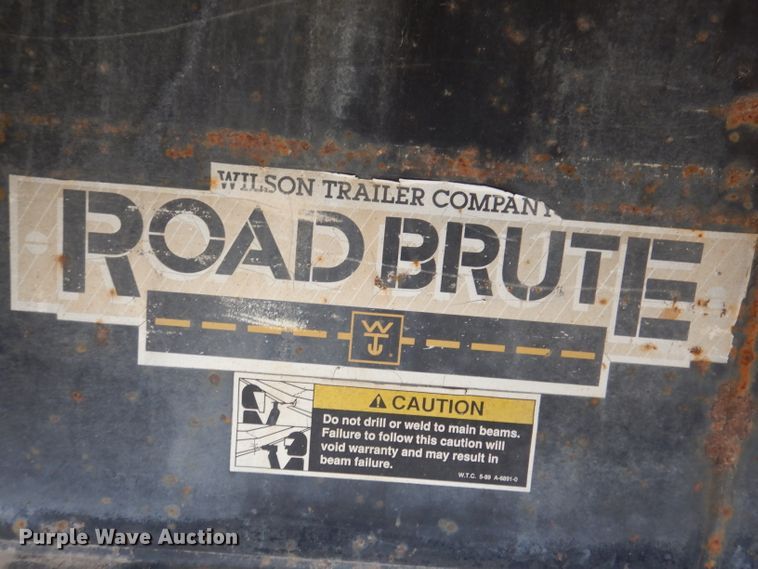image for item KA9491 1988 Wilson Road Brute  flatbed trailer
