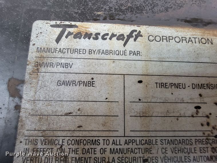 image for item KQ9149 2005 Transcraft  flatbed trailer