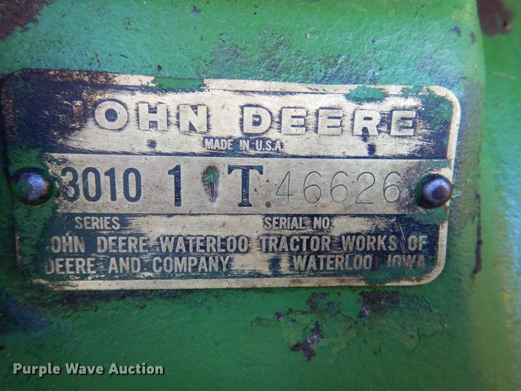 image for item DK1232 1963 John Deere 3010  tractor