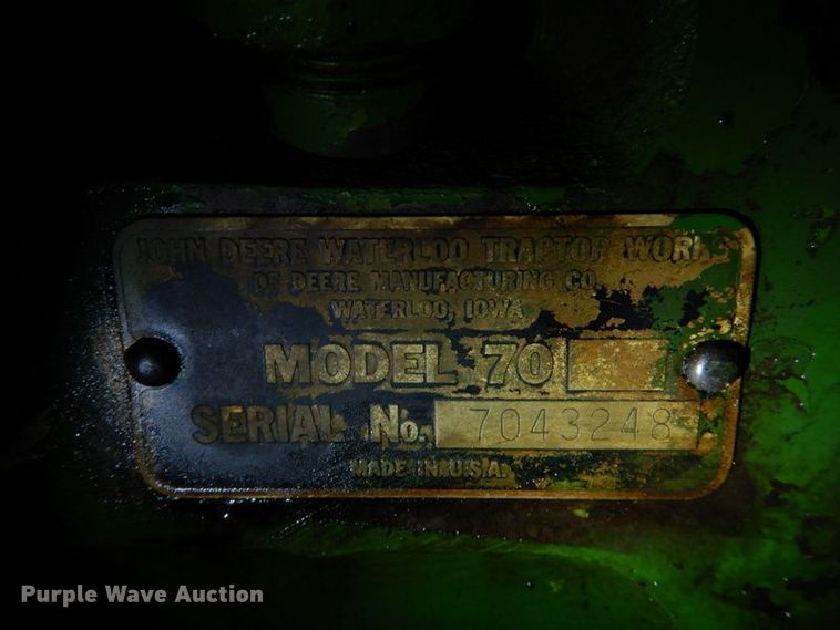 image for item DK1237 1956 John Deere 70  tractor