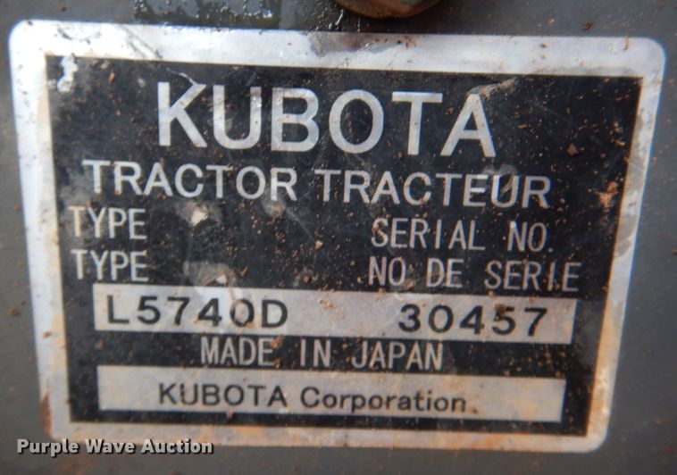 image for item DL0618 2007 Kubota L5740D  MFWD tractor