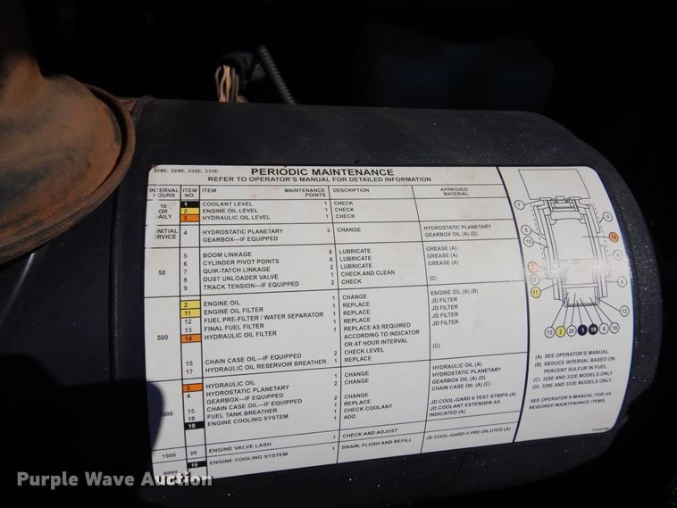 image for item DM5210 2013 John Deere 333E  tracked skid steer loader