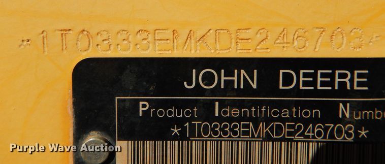 image for item DM5210 2013 John Deere 333E  tracked skid steer loader