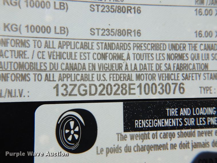 image for item DM5214 2014 Performance  end dump trailer