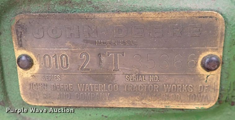 image for item DN2215 1962 John Deere 4010  tractor