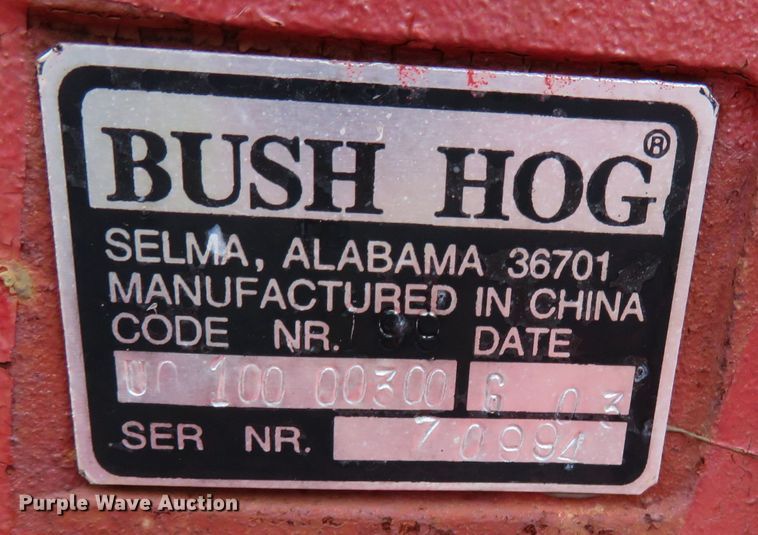 image for item DN7762 2003 Bush Hog 285  rotary mower