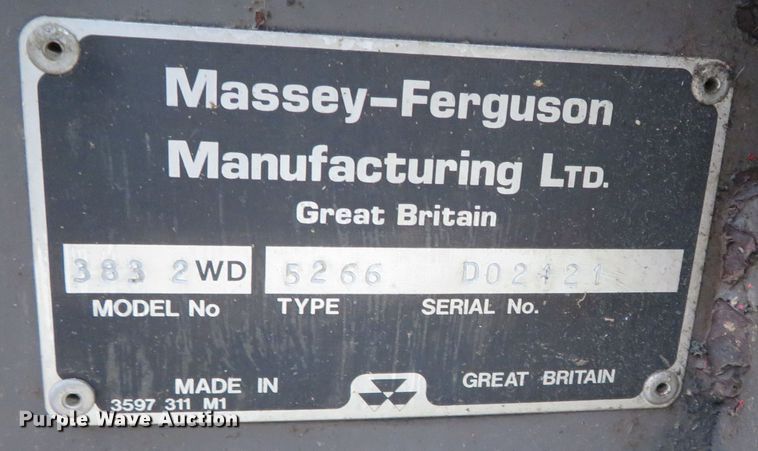 image for item DN7765 1995 Massey Ferguson 383  tractor