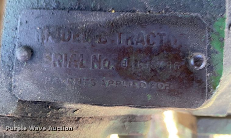 image for item EX9662 1944 John Deere B  tractor