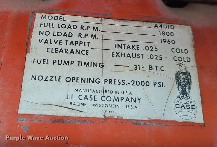 image for item EZ9178 1968 Case 931  tractor