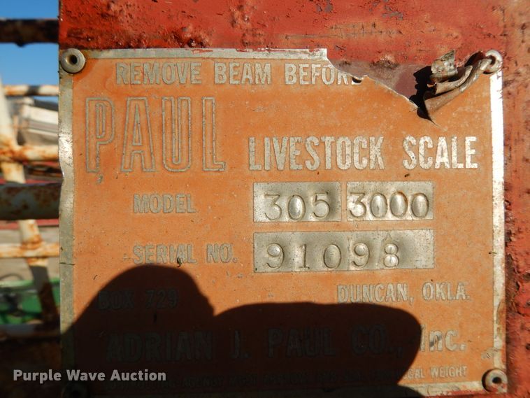 image for item KU9201 Paul  livestock scale