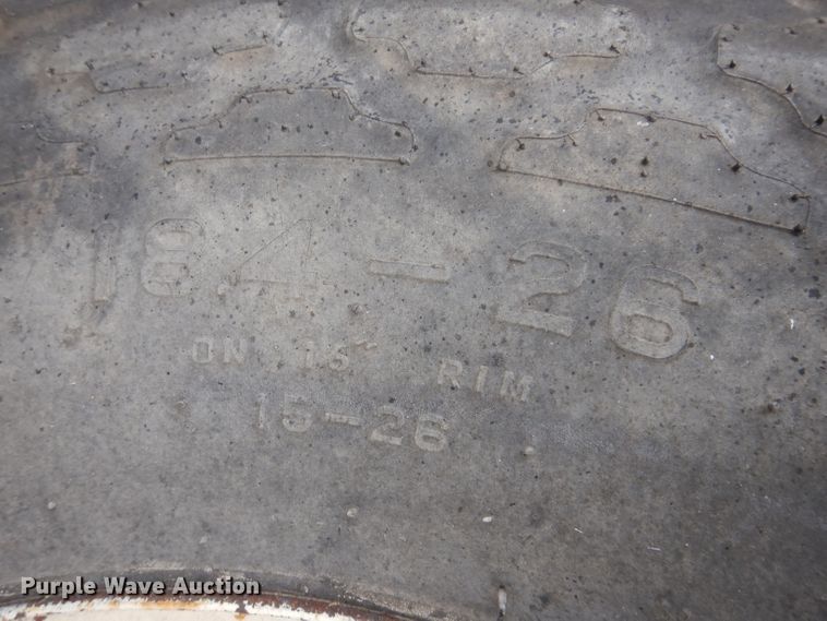 image for item KY9685 (2) Firestone 18.4-26 tires and wheels