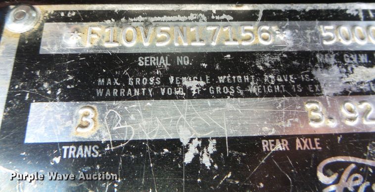 image for item DJ7501 1955 Ford F100  flatbed pickup truck