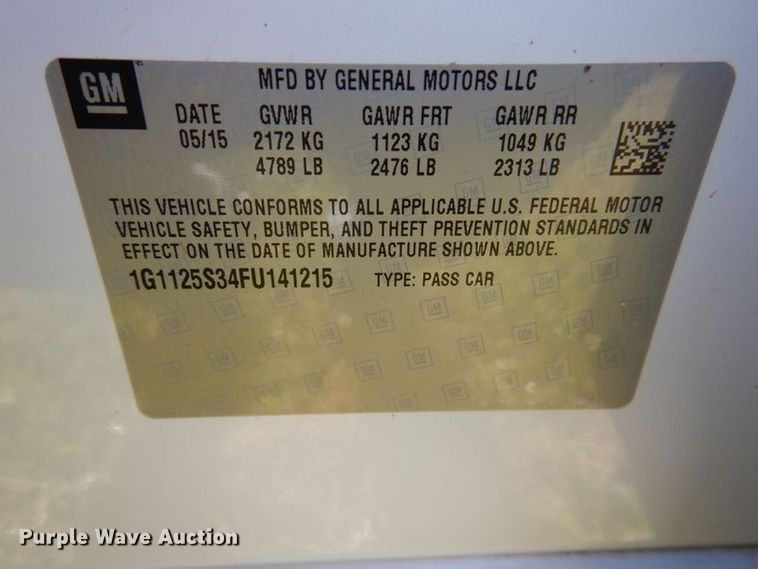 image for item DK1230 2015 Chevrolet Impala LT