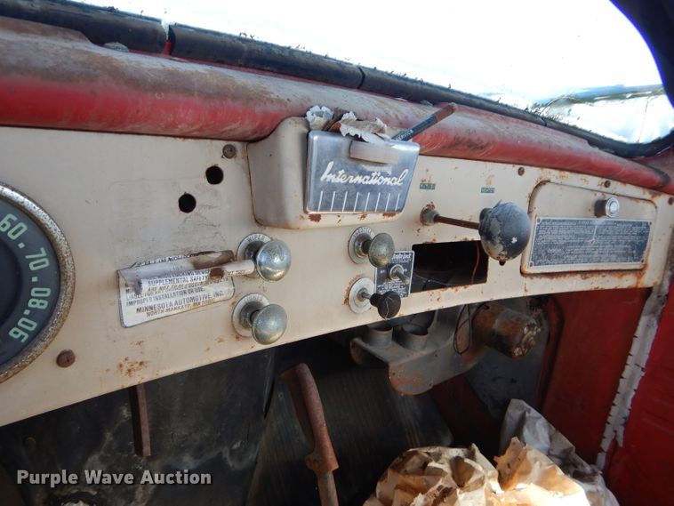 image for item DM0642 1956 International S162  dump flatbed truck