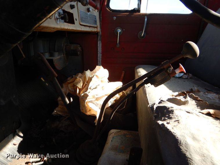 image for item DM0642 1956 International S162  dump flatbed truck