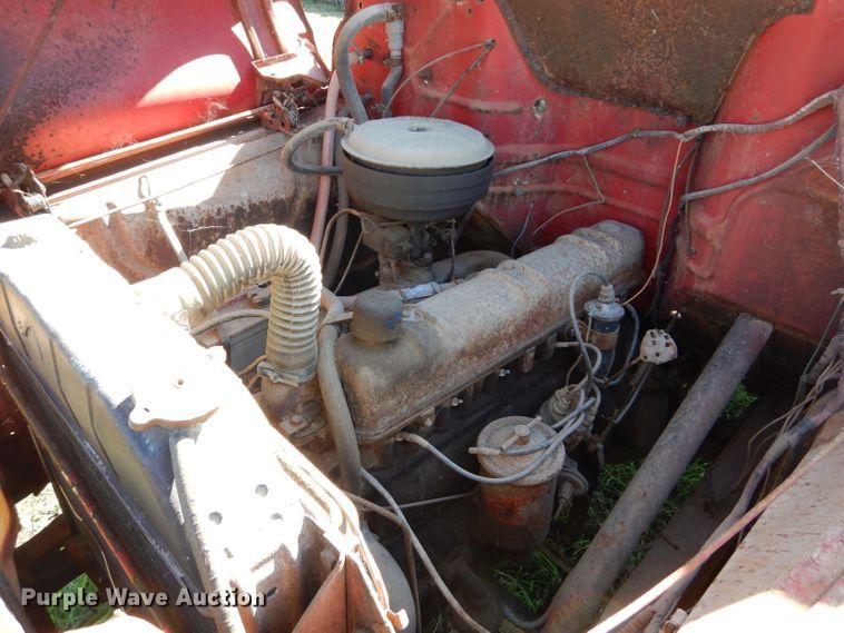 image for item DM0642 1956 International S162  dump flatbed truck