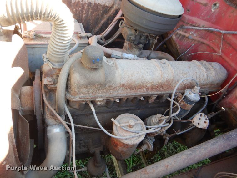 image for item DM0642 1956 International S162  dump flatbed truck