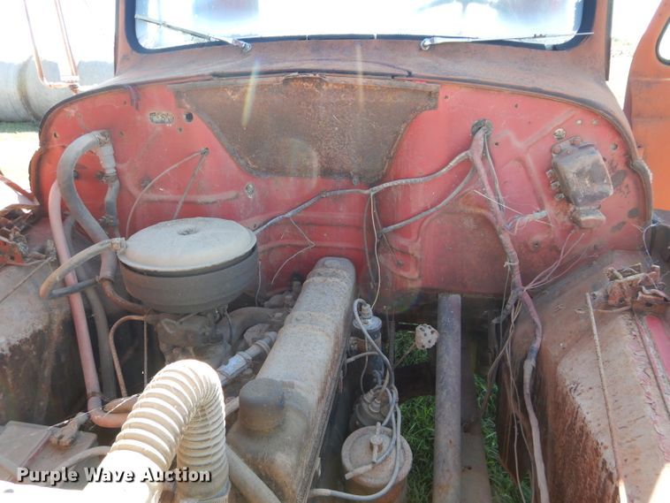 image for item DM0642 1956 International S162  dump flatbed truck