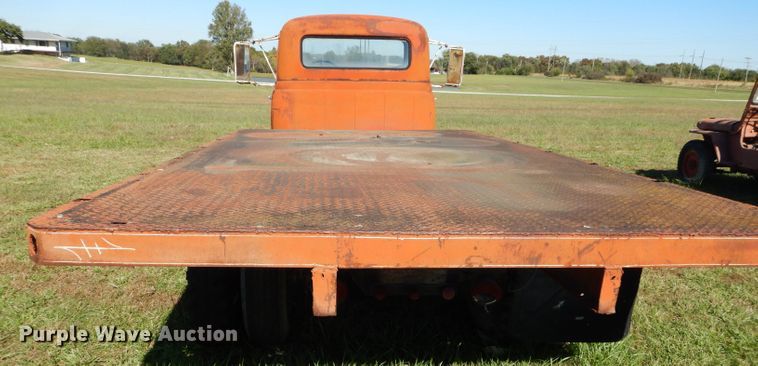 image for item DM0642 1956 International S162  dump flatbed truck