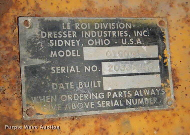 image for item DM0646 LeRoi  Dresser 0160GE  air compressor