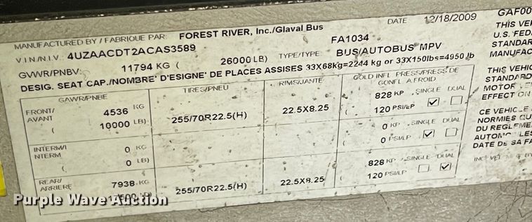 image for item IK9538 2010 Freightliner MB55  trolley