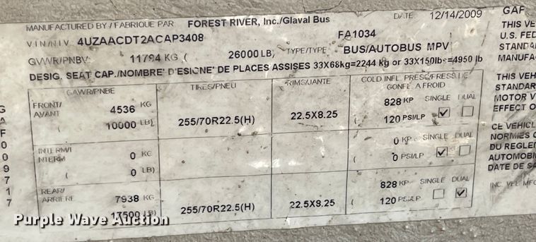 image for item IK9544 2010 Freightliner MB55  trolley