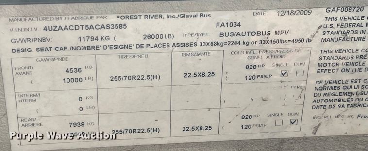 image for item IK9545 2010 Freightliner MB55  trolley