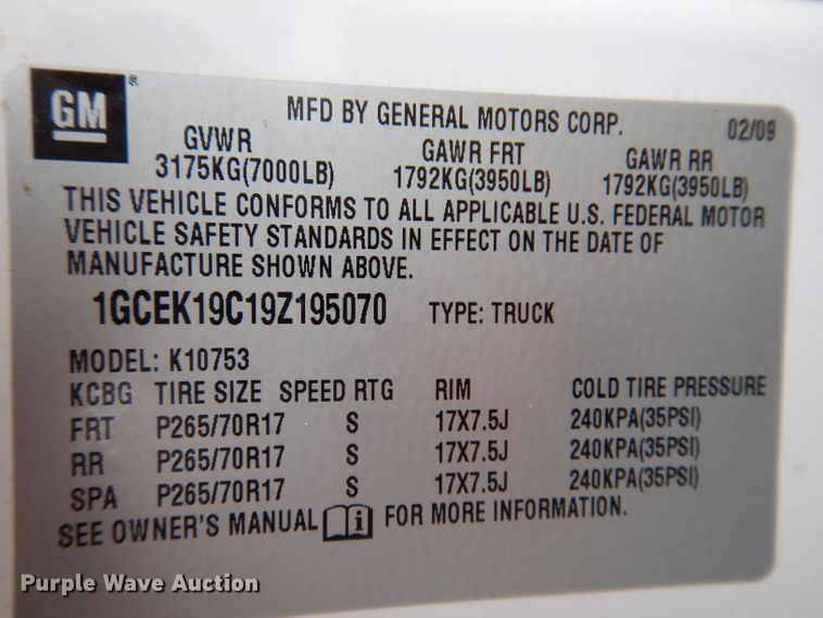 image for item IN9890 2009 Chevrolet Silverado 1500  Ext. Cab pickup truck