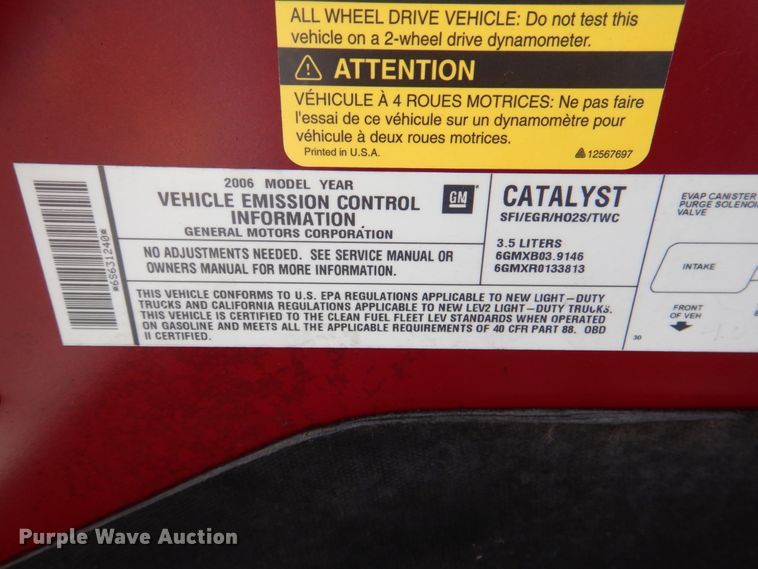 image for item IR9228 2006 Buick Rendezvous  SUV