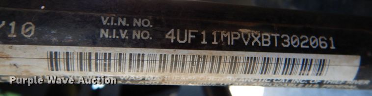 image for item IR9238 2011 Arctic Cat Prowler XTX  utility vehicle