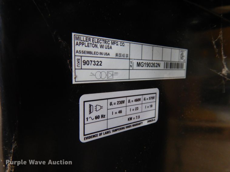 image for item JQ9354 Miller Millermatic 252  welder