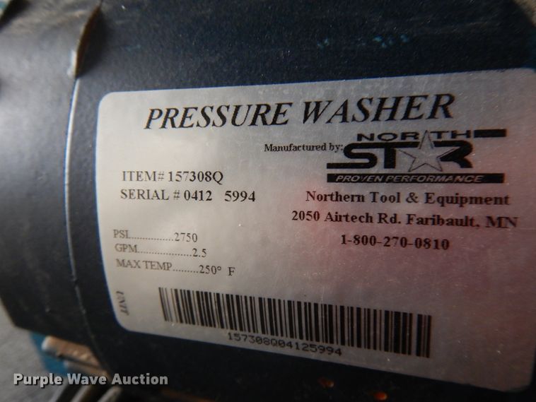 image for item JQ9374 Northstar  pressure washer
