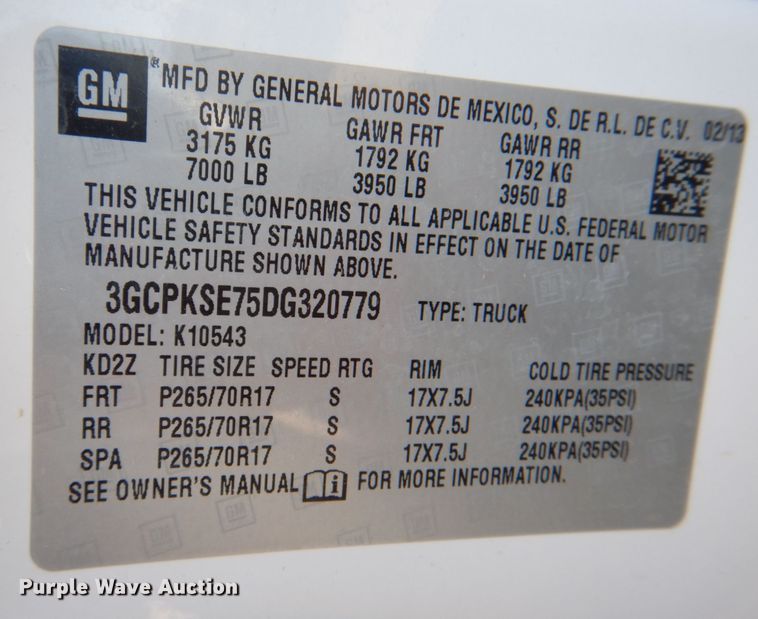 image for item JS9187 2013 Chevrolet Silverado 1500  Crew Cab pickup truck