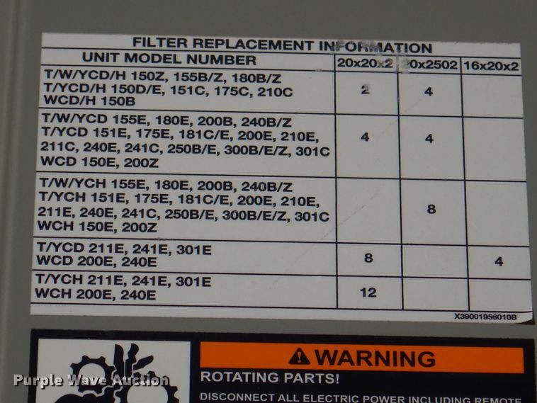 image for item JS9190 Trane  air conditioner