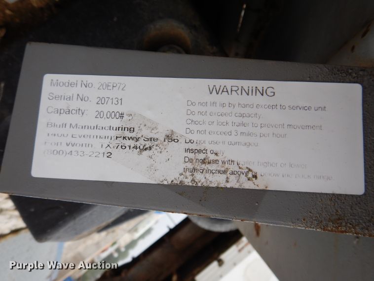 image for item KA9477 Bluff 20EP72  mechanical edge of dock leveler