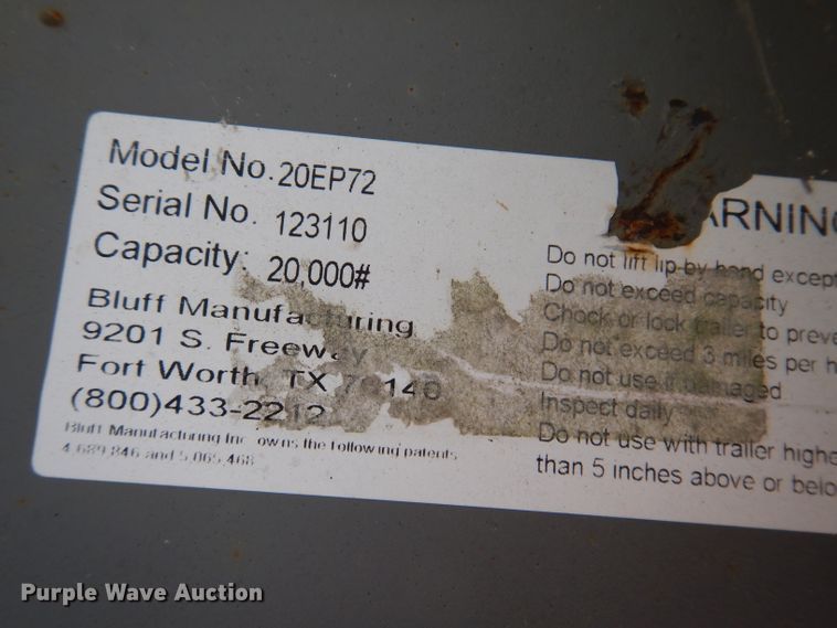 image for item KA9478 Bluff 20EP72  mechanical edge of dock leveler