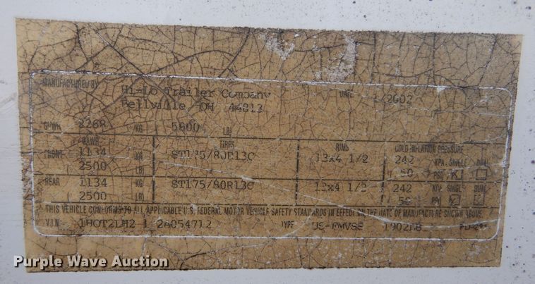 image for item KO9196 2002 Hi-Lo  camper