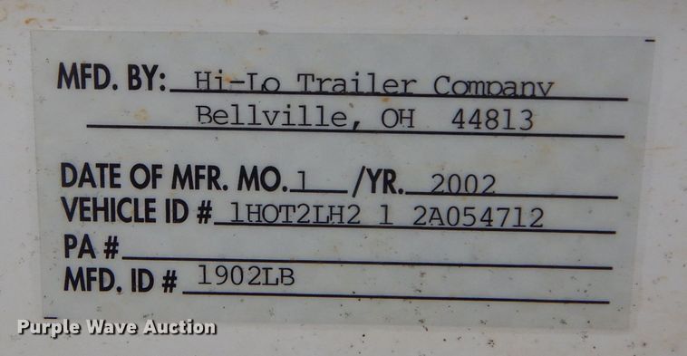 image for item KO9196 2002 Hi-Lo  camper